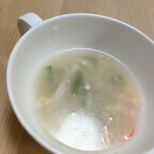 ふんわり卵★長ネギの中華スープ
